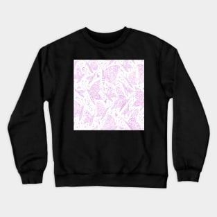 Paisley butterflies white-pink Crewneck Sweatshirt